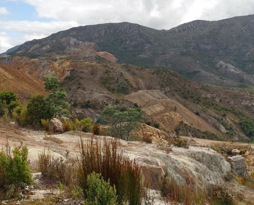 Bergbaufolgelandschaft bei Queenstown